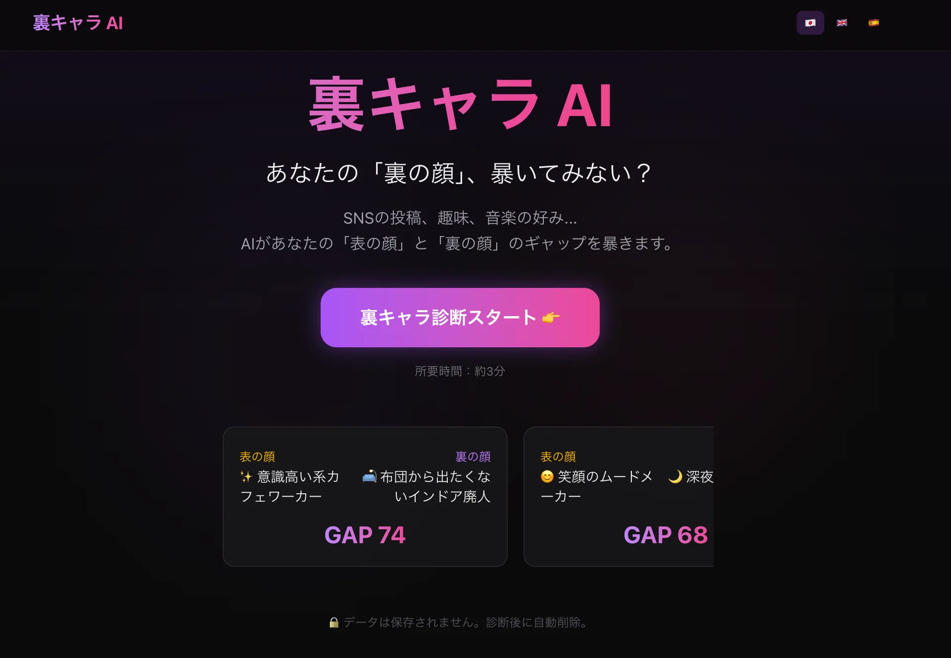 裏キャラ AI
